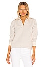 view 1 of 4 Curly Half Zip Pullover in Creme