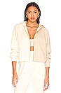 view 1 of 5 Eco Fleece Duo Zip Up in Creme & Stone