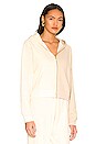 view 2 of 5 Eco Fleece Duo Zip Up in Creme & Stone