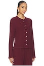 view 2 of 4 The Sweater Rib Cardi in Oxblood