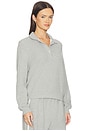 view 2 of 4 The Eco-terry Polo Sweatshirt in Heather Grey