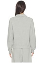 view 3 of 4 The Eco-terry Polo Sweatshirt in Heather Grey