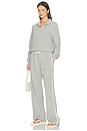 view 4 of 4 The Eco-terry Polo Sweatshirt in Heather Grey