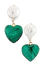 view 1 of 3 Gem Drop Earring in Malachite