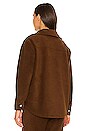 view 3 of 4 Polar Fleece Shirt Jacket in Chocolate