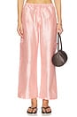 view 1 of 6 The Taffeta Drawstring Cargo Pant in Blossom