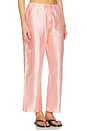 view 2 of 6 The Taffeta Drawstring Cargo Pant in Blossom