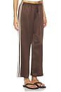 view 1 of 6 The Silk Stripe Crop Pant in Espresso