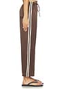 view 3 of 6 The Silk Stripe Crop Pant in Espresso