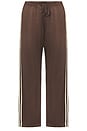 view 8 of 9 The Silk Stripe Crop Pant in Espresso