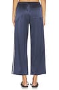 view 4 of 6 The Silk Stripe Crop Pant in Navy
