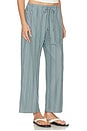 view 2 of 6 The Pop Stripe Drawstring Pant in Sage Stripe
