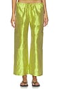 view 1 of 6 The Taffeta Drawstring Cargo Pant in Pistachio