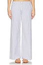 view 1 of 6 The Oxford Stripe Drawstring Pant in Butter Stripe