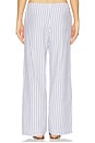 view 4 of 6 The Oxford Stripe Drawstring Pant in Butter Stripe