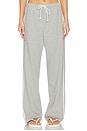 view 2 of 6 The Eco-Terry Stripe Crop Pant in Heather Grey