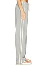 view 3 of 6 The Eco-Terry Stripe Crop Pant in Heather Grey