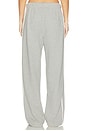 view 4 of 6 The Eco-Terry Stripe Crop Pant in Heather Grey