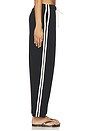 view 3 of 6 The Eco-Terry Stripe Crop Pant in Jet