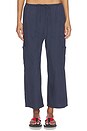 view 1 of 6 PANTALÓN CARGO CON CORDÓN AJUSTABLE THE POP in Midnight