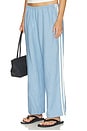 view 1 of 7 The Linen Crop Racer Stripe Pant in Cornflower