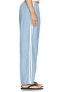 view 4 of 7 The Linen Crop Racer Stripe Pant in Cornflower