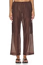 view 1 of 6 The Silk Cotton Sheer Cargo Pant in Walnut