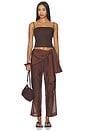view 5 of 6 The Silk Cotton Sheer Cargo Pant in Walnut