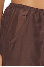 view 6 of 6 The Silk Cotton Sheer Cargo Pant in Walnut