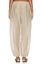 view 4 of 6 PANTALON BOUFFANT THE SILK COTTON SHEER BALLOON PANT in Shitake