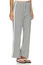 view 1 of 6 The Cotton Gingham Stripe Crop Pant in Jet