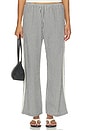 view 2 of 6 The Cotton Gingham Stripe Crop Pant in Jet