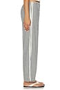 view 4 of 6 The Cotton Gingham Stripe Crop Pant in Jet