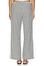 view 5 of 6 The Cotton Gingham Stripe Crop Pant in Jet