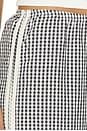 view 7 of 6 The Cotton Gingham Stripe Crop Pant in Jet