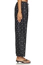view 4 of 6 PANTALON CARGO EN TAFFETAS AVEC CORDON in Jet & Creme Polka Dots