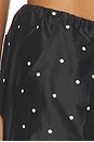 view 7 of 6 PANTALON CARGO EN TAFFETAS AVEC CORDON in Jet & Creme Polka Dots