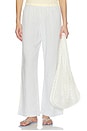 view 1 of 7 PANTALON CROPPED THE COTTON GINGHAM STRIPE CROP PANT in Cloud