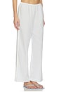 view 4 of 7 PANTALON CROPPED THE COTTON GINGHAM STRIPE CROP PANT in Cloud