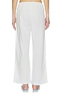 view 6 of 7 PANTALON CROPPED THE COTTON GINGHAM STRIPE CROP PANT in Cloud
