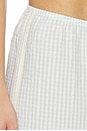 view 8 of 7 PANTALON CROPPED THE COTTON GINGHAM STRIPE CROP PANT in Cloud
