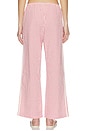 view 5 of 6 PANTALON CROPPED THE COTTON GINGHAM STRIPE CROP PANT in Rhubarb