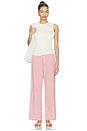 view 6 of 6 PANTALON CROPPED THE COTTON GINGHAM STRIPE CROP PANT in Rhubarb