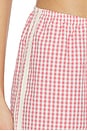 view 7 of 6 PANTALON CROPPED THE COTTON GINGHAM STRIPE CROP PANT in Rhubarb