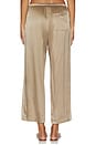 view 5 of 6 PANTALON CROPPED THE SILK STRIPE CROP PANT in Shitake & Creme