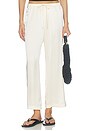 view 2 of 7 PANTALON CROPPED THE SILK STRIPE CROP PANT in Creme & Jet