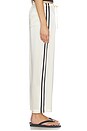 view 5 of 7 PANTALON CROPPED THE SILK STRIPE CROP PANT in Creme & Jet