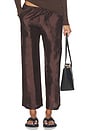 view 1 of 7 The Taffeta Drawstring Cargo Pant in Espresso