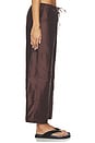 view 5 of 7 The Taffeta Drawstring Cargo Pant in Espresso