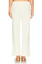 view 4 of 6 Pointelle Simple Cropped Pant in Creme